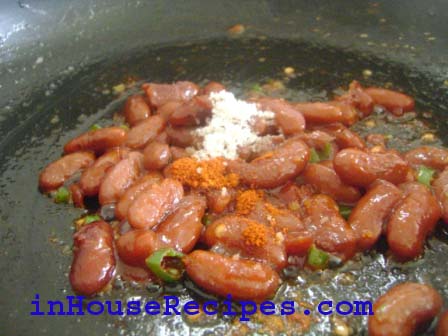 Beans burger-add salt & red chili powder